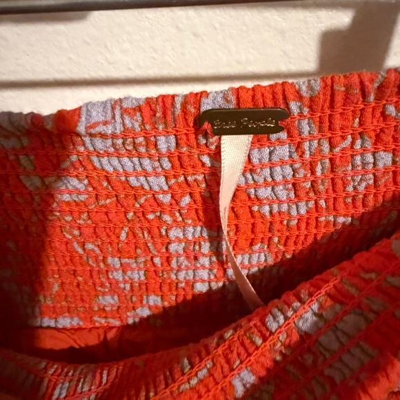 Floral Free People women’s XS  salmon and purple long flowy skirt mini liner - Picture 3 of 9